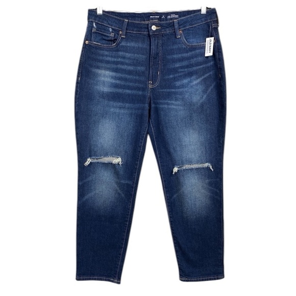 NEW Old Navy High Rise O.G. Straight Secret Smooth Pockets Womens Size 14 Petite - Picture 1 of 9